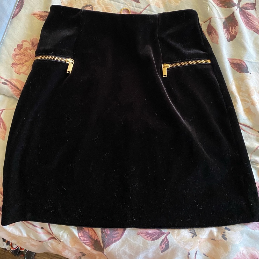 Black mini skirt